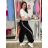 Tepláky oversize dlhé dámske (M/L/XL ONE SIZE) TALIANSKA MÓDA IM426084-1/DU M/L/XL čierna