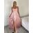 Šaty dlhé elegantné letné na ramienka dámske (XS/S/M ONE SIZE) TALIANSKA MÓDA IMM25M40243/DU -   modrá petrolejová -   S / M