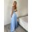 Šaty dlhé elegantné letné na ramienka dámske (XS/S/M ONE SIZE) TALIANSKA MÓDA IMM25M40243/DU -   modrá petrolejová -   S / M