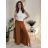 Kalhoty letní háremky dlouhé dámské (S/M/L ONE SIZE) ITALSKÁ MÓDA IMD24199/DUR hnědá S/M/L