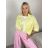 Bunda lehká oversize dlouhý rukáv dámská (S/M/L ONE SIZE) ITALSKÁ MÓDA IMWBHP260001/DUR S/M/L žlutá