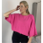 Sveter tenký krátky rukáv dámsky (S/M/L ONE SIZE) TALIANSKA MÓDA IM4261121/DR zelená S/M/L
