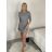 Šaty úpletové řádkové dlouhý rukáv dámské (XS/S/M ONE SIZE) ITALSKÁ MÓDA IMD25219
