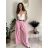 Nohavice elegantní dlhé s opaskom dámske BEATA (S/M/L ONE SIZE) TALIANSKA MÓDA IMWHA261112