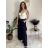 Nohavice elegantní dlhé s opaskom dámske BEATA (S/M/L ONE SIZE) TALIANSKA MÓDA IMWHA261112/DU S/M/L béžová