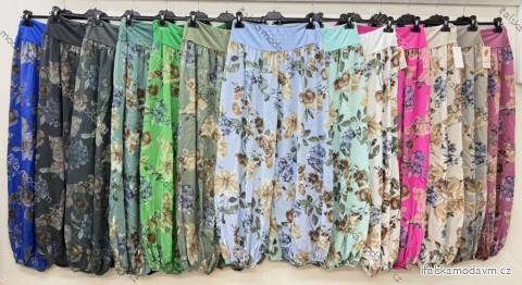 Nohavice háremky aladinky letné dlhé dámske nadrozmer (40/42/44 ONE SIZE) TALIANSKA MÓDA IM426142