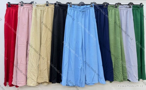 Nohavice dlhé letné dámske nadrozmer (40/42/44 ONE SIZE) TALIANSKA MÓDA IM426154