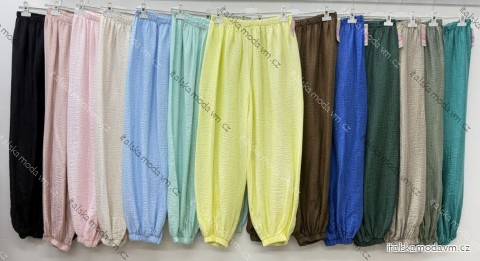 Nohavice elegantné dámske (S/M/L ONE SIZE) TALIANSKA MÓDA IM426157