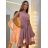 Šaty elegantní letní bez rukávu dámské (S/M/L ONE SIZE) ITALSKÁ MÓDA IM322SIMONE/DR svetlo modrá S/M/L