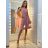 Šaty elegantní letní bez rukávu dámské (S/M/L ONE SIZE) ITALSKÁ MÓDA IM322SIMONE/DR svetlo modrá S/M/L