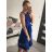 Šaty elegantní letní bez rukávu dámské (S/M/L ONE SIZE) ITALSKÁ MÓDA IM322SIMONE/DR svetlo modrá S/M/L