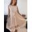 Šaty elegantní letní bez rukávu dámské (S/M/L ONE SIZE) ITALSKÁ MÓDA IM322SIMONE/DR svetlo modrá S/M/L