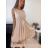 Šaty elegantní letní bez rukávu dámské (S/M/L ONE SIZE) ITALSKÁ MÓDA IM322SIMONE/DR svetlo modrá S/M/L
