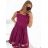 Šaty elegantní letní bez rukávu dámské (S/M/L ONE SIZE) ITALSKÁ MÓDA IM322SIMONE/DR svetlo modrá S/M/L