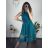 Šaty elegantní letní bez rukávu dámské (S/M/L ONE SIZE) ITALSKÁ MÓDA IM322SIMONE/DR svetlo modrá S/M/L