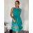 Šaty elegantní letní bez rukávu dámské (S/M/L ONE SIZE) ITALSKÁ MÓDA IM322SIMONE/DR svetlo modrá S/M/L