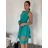 Šaty elegantní letní bez rukávu dámské (S/M/L ONE SIZE) ITALSKÁ MÓDA IM322SIMONE/DR svetlo modrá S/M/L
