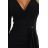 Šaty elegantní dlouhé zavinovací výstřih dámské (XS-XL) Polská moda NMC-404-13/DR Černá XL