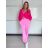 Tepláky/Kalhoty elegantné oversize dlhé dámske (S/M/L ONE SIZE) TALIANSKA MÓDA IMD26003/DUR S/M/L vínová