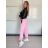 Tepláky/Kalhoty elegantné oversize dlhé dámske (S/M/L ONE SIZE) TALIANSKA MÓDA IMD26003/DUR S/M/L vínová
