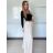 Nohavice elegantní dlhé s páskem dámske SANDRA (S/M/L ONE SIZE) TALIANSKA MÓDA IMPVN262471/DU S/M/L žlutá