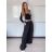 Nohavice elegantní dlhé s páskem dámske SANDRA (S/M/L ONE SIZE) TALIANSKA MÓDA IMPVN262471/DU S/M/L žlutá