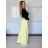 Nohavice elegantní dlhé s páskem dámske SANDRA (S/M/L ONE SIZE) TALIANSKA MÓDA IMPVN262471/DU S/M/L žlutá