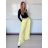 Nohavice elegantní dlhé s páskem dámske SANDRA (S/M/L ONE SIZE) TALIANSKA MÓDA IMPVN262471/DU S/M/L žlutá