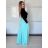 Nohavice elegantní dlhé s páskem dámske SANDRA (S/M/L ONE SIZE) TALIANSKA MÓDA IMPVN262471/DU S/M/L tyrkysová