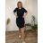 Šaty košeľové bodka 3/4 dlhý rukáv dámske KAROL (M/L/XL ONE SIZE) TALIANSKA MÓDA IMC26049/DU M/L/XL tmavo ružová
