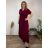Šaty dlouhé elegantní letní krátký rukáv dámské nadrozměr ASTRA (42/44/46 ONE SIZE) ITALSKÁ MÓDA IM425422