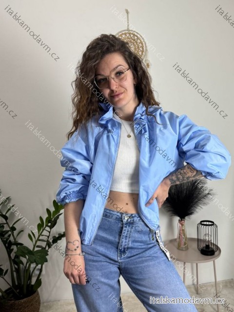 Bunda šusťáková dlhý rukáv dámska (S/M/L ONE SIZE) TALIANSKA MÓDA IMSM260041