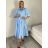 Šaty dlhé košilové 3/4 dlhý rukáv dámske (S/M/L ONE SIZE) TALIANSKA MÓDA IM5260001/DUR S/M/L zelená