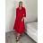 Šaty dlhé košilové 3/4 dlhý rukáv dámske (S/M/L ONE SIZE) TALIANSKA MÓDA IM5260001/DUR S/M/L zelená