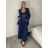 Kalhoty oversize s páskem dlouhé dámská JENNY (S/M/L ONE SIZE) ITALSKÁ MÓDA IMPDY25MDUE24047/DU S/M/L tmavě modrá