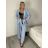 Kalhoty oversize s páskem dlouhé dámská JENNY (S/M/L ONE SIZE) ITALSKÁ MÓDA IMPDY25MDUE24047/DU S/M/L tmavě modrá