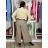 Nohavice elegantní dlhé s opaskom dámske ARIANA (S/M/L ONE SIZE) TALIANSKA MÓDA IMWHN26001/DU tm. modrá S/M/L