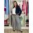 Nohavice elegantní dlhé s opaskom dámske ARIANA (S/M/L ONE SIZE) TALIANSKA MÓDA IMWHN26001/DU tm. modrá S/M/L