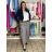 Nohavice elegantní dlhé s opaskom dámske ARIANA (S/M/L ONE SIZE) TALIANSKA MÓDA IMWHN26001/DU tm. modrá S/M/L
