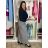 Nohavice elegantní dlhé s opaskom dámske ARIANA (S/M/L ONE SIZE) TALIANSKA MÓDA IMWHN26001/DU tm. modrá S/M/L
