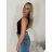Tílko na ramínka dámské MARYONA (S/M ONE SIZE) ITALSKÁ MÓDA IMPDY23LS17137/DU S/M béžová