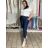 Volnočasové kalhoty s páskem dlouhé dámské KARLA (S/M/L ONE SIZE) ITALSKÁ MÓDA IMWB26001/DU S/M/L tmavě modrá