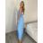 Šaty dlhé letné na ramienka dámske Rebeca (S/M ONE SIZE) TALIANSKA MÓDA IMD23472/DUR - Čierna - S/M