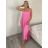 Šaty dlhé letné na ramienka dámske Rebeca (S/M ONE SIZE) TALIANSKA MÓDA IMD23472/DUR - Čierna - S/M