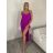 Šaty dlouhé letní na ramínka dámské Rebeca (S/M ONE SIZE) ITALSKÁ MÓDA IMD23472/DUR fuchsiová S/M