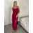 Šaty dlhé letné na ramienka dámske Rebeca (S/M ONE SIZE) TALIANSKA MÓDA IMD23472/DUR vínová S/M