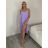 Šaty dlhé letné na ramienka dámske Rebeca (S/M ONE SIZE) TALIANSKA MÓDA IMD23472/DUR fialová S/M