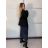 Elegantní sako dlouhý rukáv dámské (M/L ONE SIZE) ITALSKÁ MÓDA IMWHP261111/DUR M/L Černá