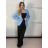 Elegantní sako dlouhý rukáv dámské (M/L ONE SIZE) ITALSKÁ MÓDA IMWHP261111/DUR M/L Černá