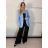 Elegantní sako dlhý rukáv dámske (M/L ONE SIZE) TALIANSKA MÓDA IMWHP261111/DR M / L svetlo modrá